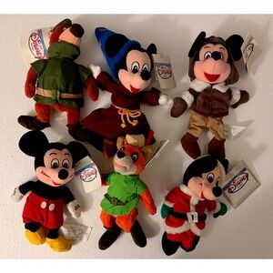 Disney Store Vintage Bean Bag Plush Lot Of 6